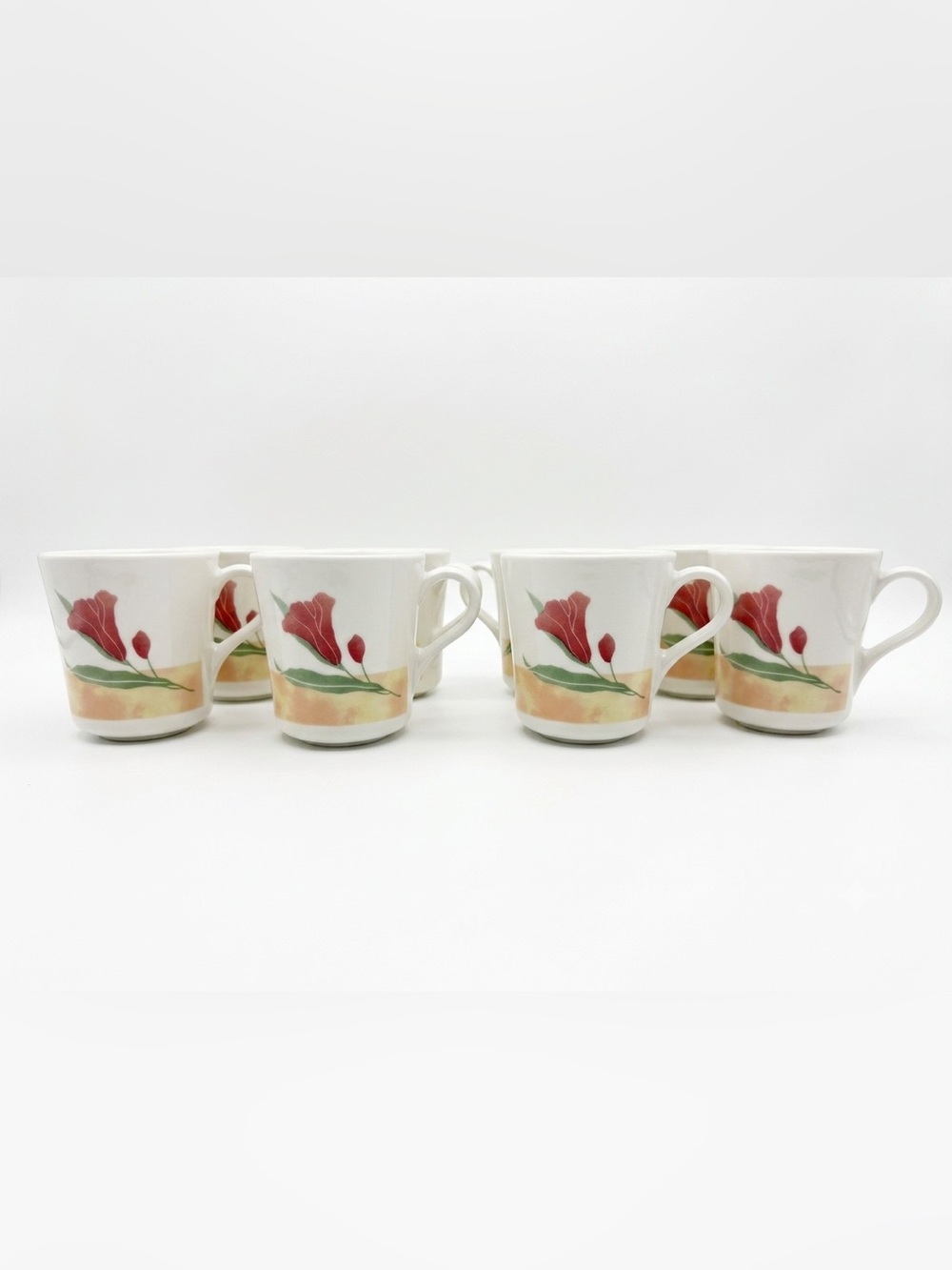 Corelle Pacific Bloom Cups Set of 8 🌸 Discontinued Pattern